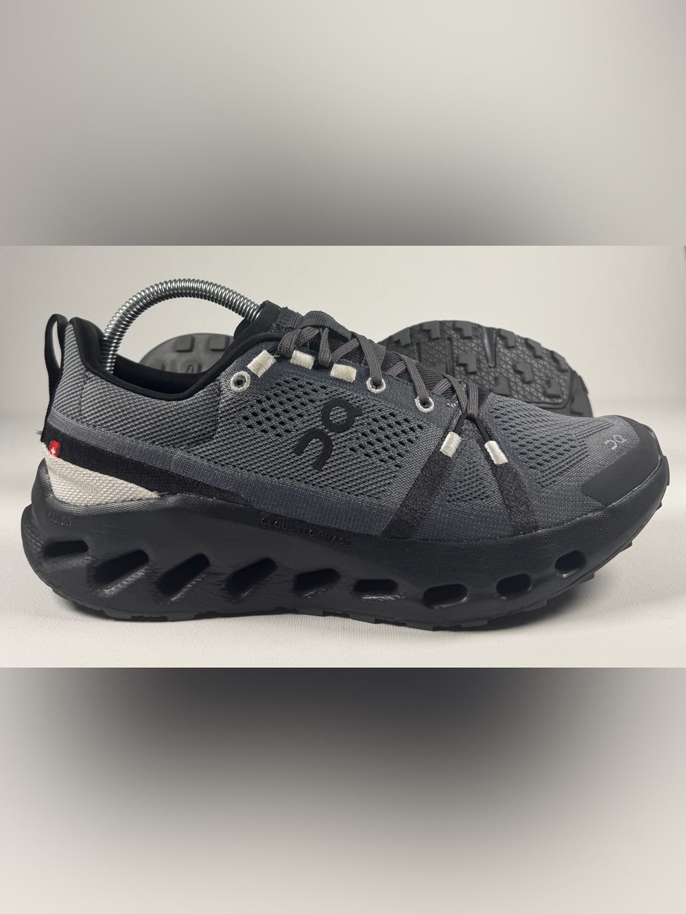 On Running Cloudsurfer Trail Women’s Size 9.5 Black Trail Running Shoes.